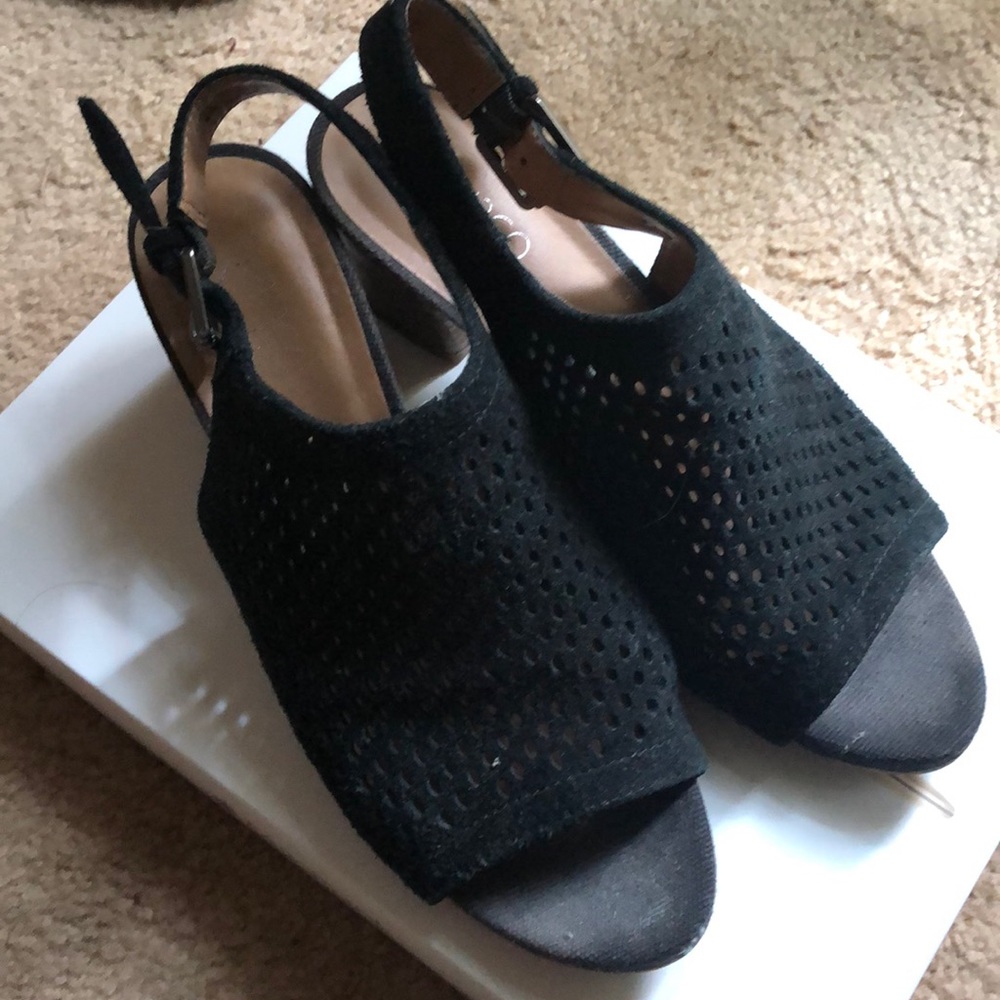 Franco Sarto black peeptoe sandals! Size 8